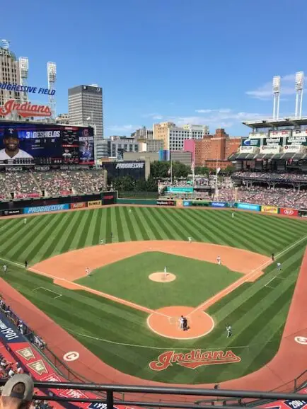 a picture of Progressive Field in blog talking about fear of migraine attack