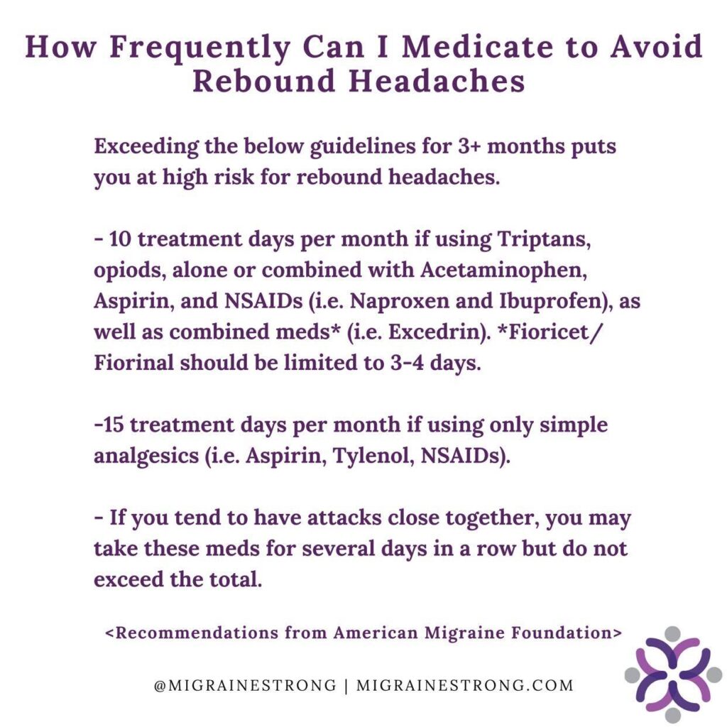 Rules to prevent rebound headaches