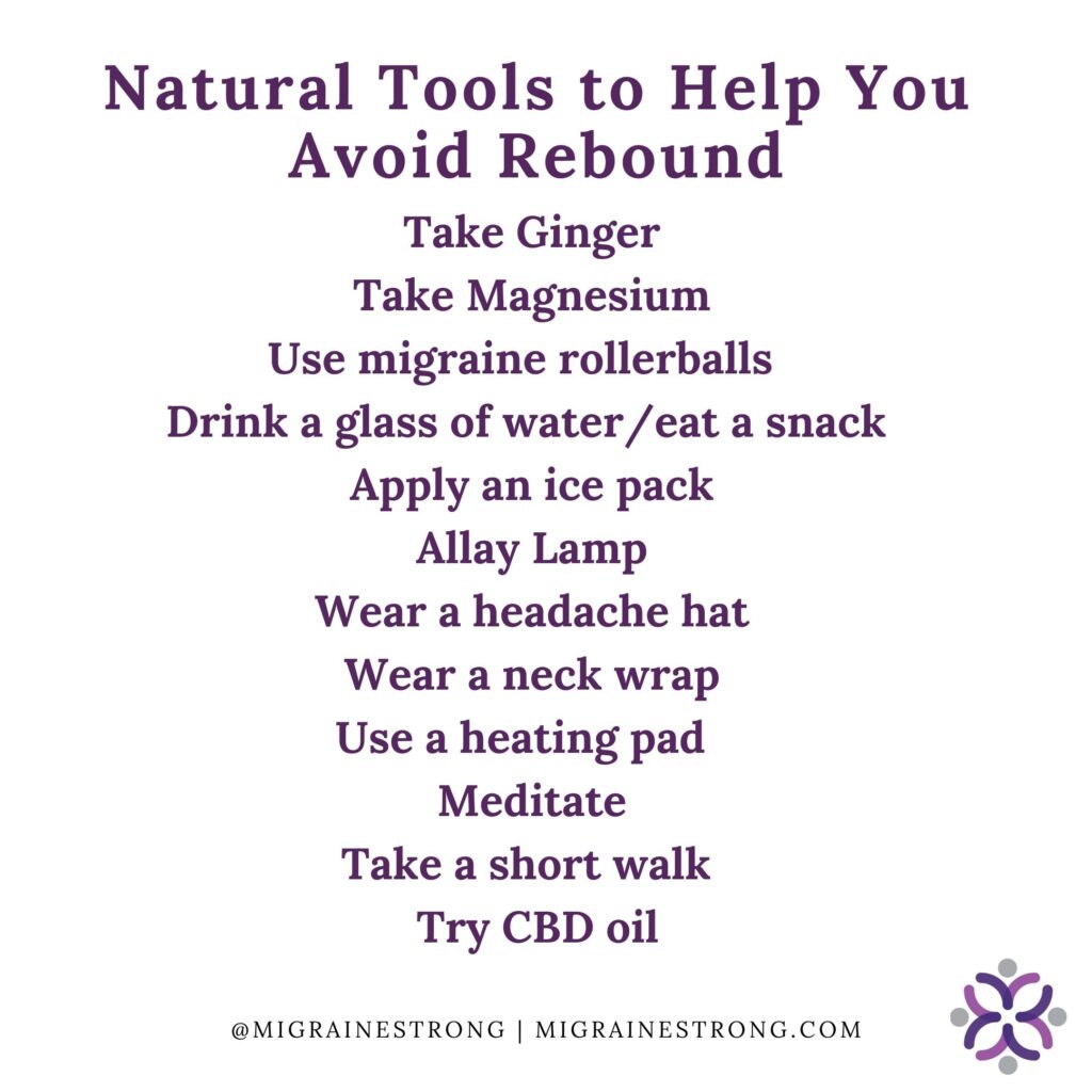 a list of natural tools to help treat migraine attacks