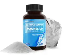 Picture of bottle of BioEmblem brand of magnesium as an example of the best magnesium types for migraine headaches